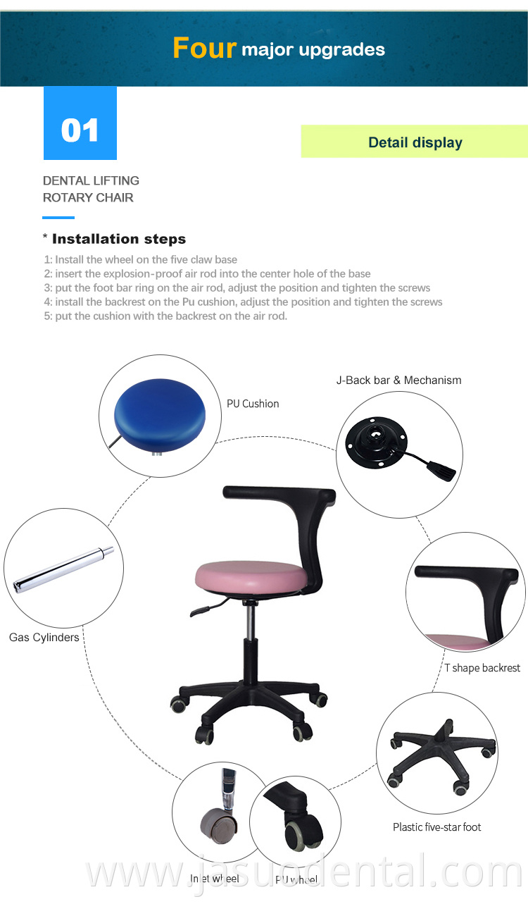 Dental Stool With Backrest